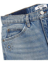 Studded Women's Jeans 1413W7FPT INDIGO - RE/DONE - BALAAN 4