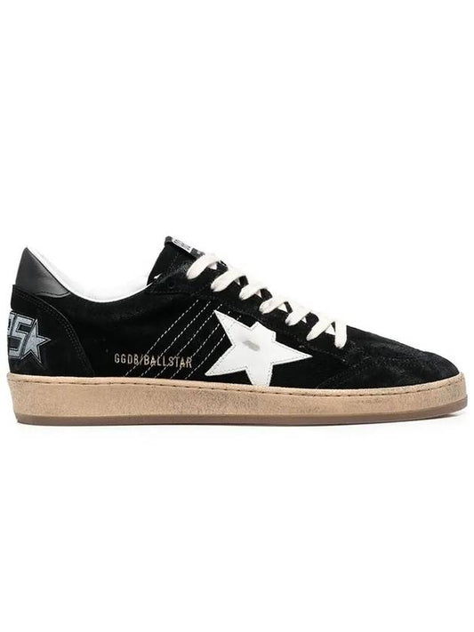 Men's Ballstar Suede Low Top Sneakers Black - GOLDEN GOOSE - BALAAN 2