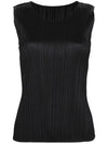 Pleated Sleeveless Black - ISSEY MIYAKE - BALAAN 5