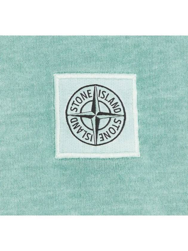 Organic Cotton Short Sleeve T-Shirt Light Green - STONE ISLAND - BALAAN 7