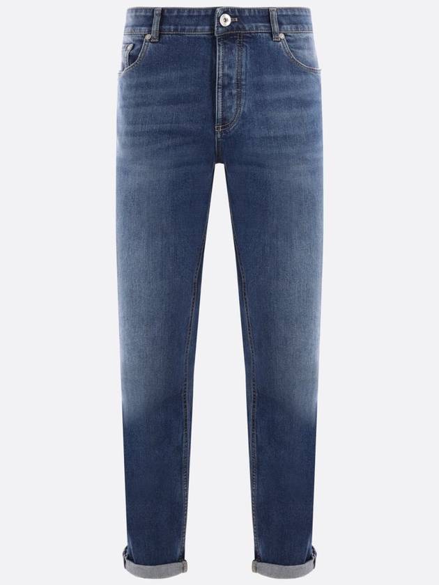 Men's 5 Pocket Slim Fit Jeans Blue - BRUNELLO CUCINELLI - BALAAN 2