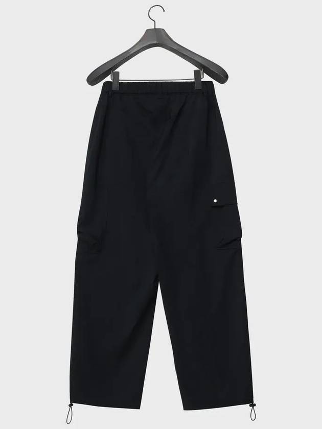 Summer Wool Zip-Up Track Pants Black - NOIRER - BALAAN 4