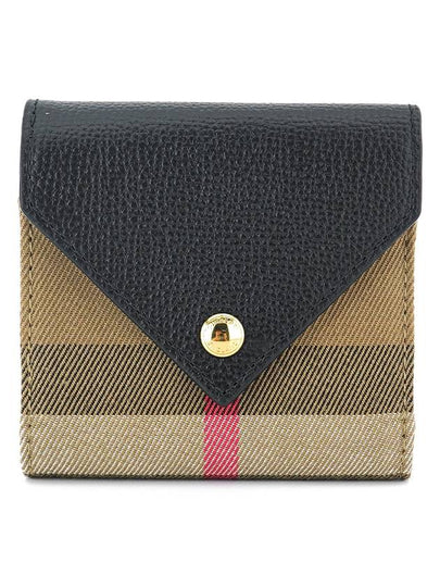 Trifold Half Wallet Brown Black - BURBERRY - BALAAN 2