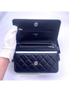 Classic Crossbag On Chain Grained Calfskin & Silver Black - CHANEL - BALAAN 9