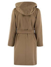 New Mang Hooded Wool Single Coat Camel - MAX MARA - BALAAN 3