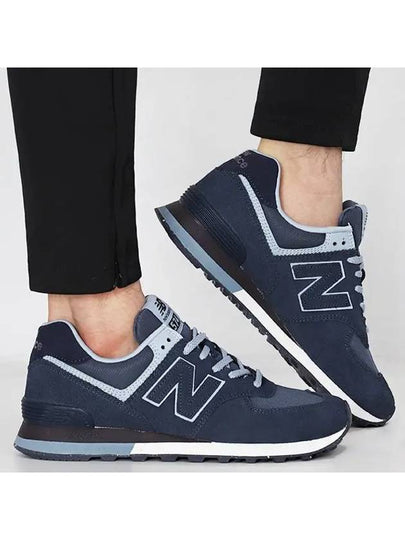 574 Lace Up Low Top Sneakers Blue - NEW BALANCE - BALAAN 2