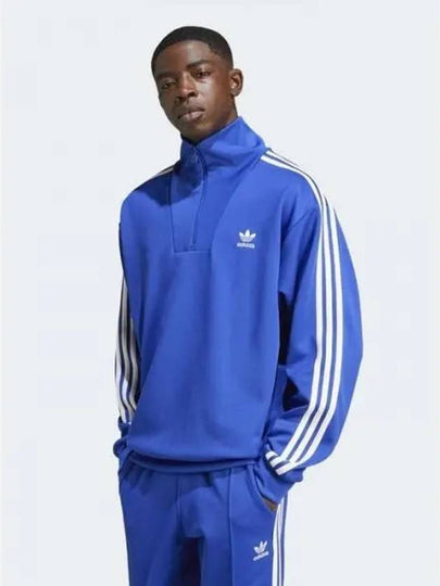 Adicolor High Neck Track Pullover Sweatshirt Semi Lucid Blue - ADIDAS - BALAAN 2