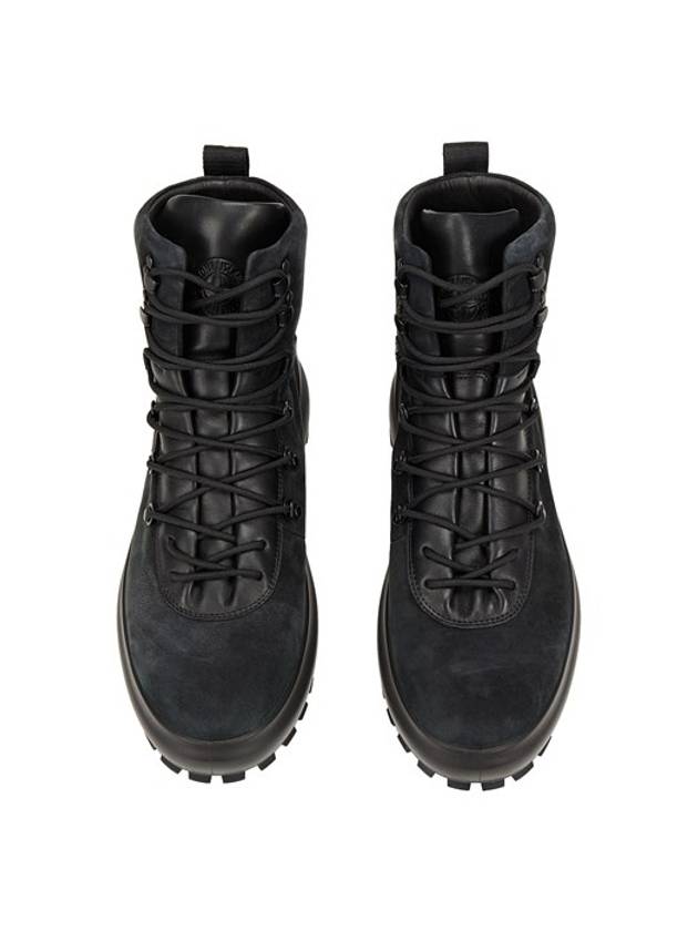 Hiking Leather Walker Boots Black - STONE ISLAND - BALAAN 3