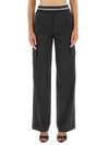 Pull On Stretch Wool Cargo Slacks Black - HELMUT LANG - BALAAN 1