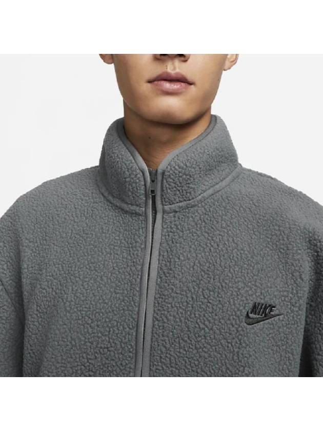 Club Fleece Winterized Zip-Up Jacket Iron Grey - NIKE - BALAAN 4