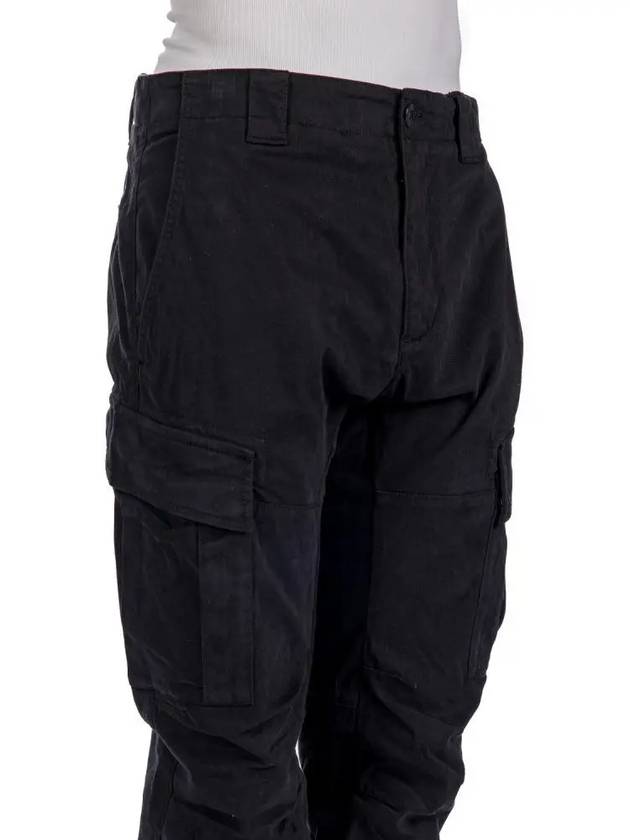 Stretch Sateen Ergonomic Lens Double Cargo Straight Pants Black - CP COMPANY - BALAAN 4