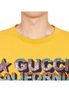 Sequined Cotton Jersey Sweatshirt Yellow - GUCCI - BALAAN 7