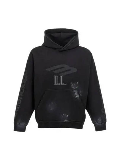 Logo Print Hoodie Black - BALENCIAGA - BALAAN 2