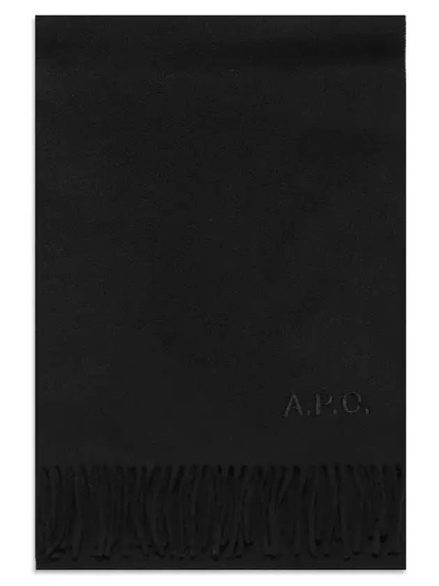 Ambroise Embroidered Muffler Black - A.P.C. - BALAAN 2