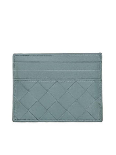 Intrecciato Leather Card Wallet Aloe - BOTTEGA VENETA - BALAAN 1