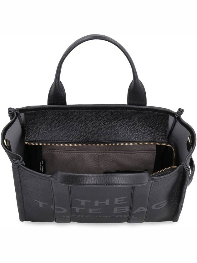 Logo Medium Leather Tote Bag Black - MARC JACOBS - BALAAN 5