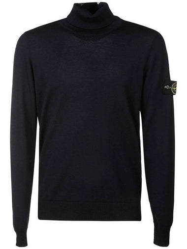 Men's Knit Turtleneck Navy - STONE ISLAND - BALAAN 1