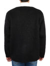 Mohair V-neck Relaxed Fit Wool Cardigan Black - OUR LEGACY - BALAAN 5