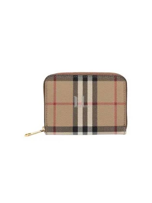 Check Zip Around Small Half Wallet Archive Beige - BURBERRY - BALAAN 2