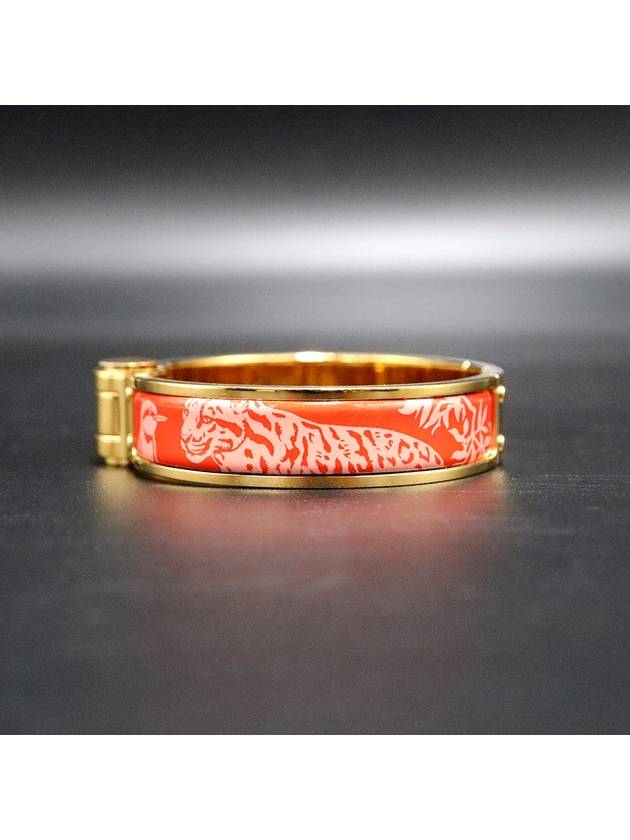 Hermes Enamel Print Gold Equateur Hinged Bracelet Women s - HERMES - BALAAN 5