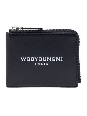 Square Logo Card Wallet Black - WOOYOUNGMI - BALAAN 1