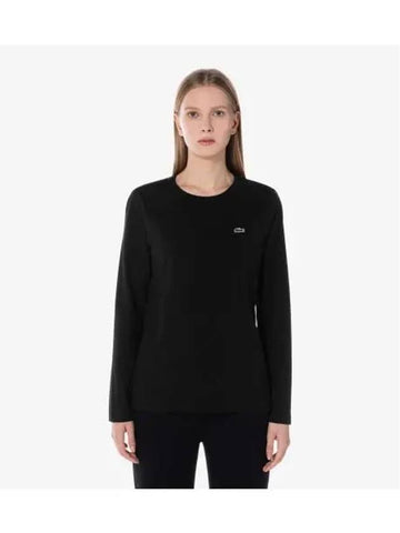 Women s Basic Long Sleeve T Shirt Black - LACOSTE - BALAAN 1