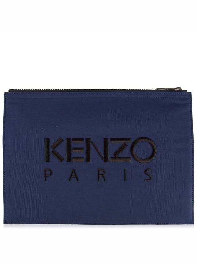 Tiger embroidered canvas clutch - KENZO - BALAAN 5