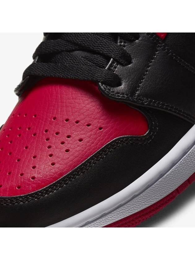 Jordan 1 Mid Chicago High Top Sneakers Red Black - NIKE - BALAAN 5