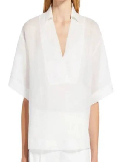 Bronzo Ramie Blouse White - MAX MARA - BALAAN 2