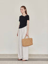 Linen Pintuck Wide Slacks Ivory - LESEIZIEME - BALAAN 7