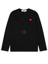 Red Heart Wappen Long-Sleeve T-Shirt Black  P1 T118 1 - COMME DES GARCONS - BALAAN 2