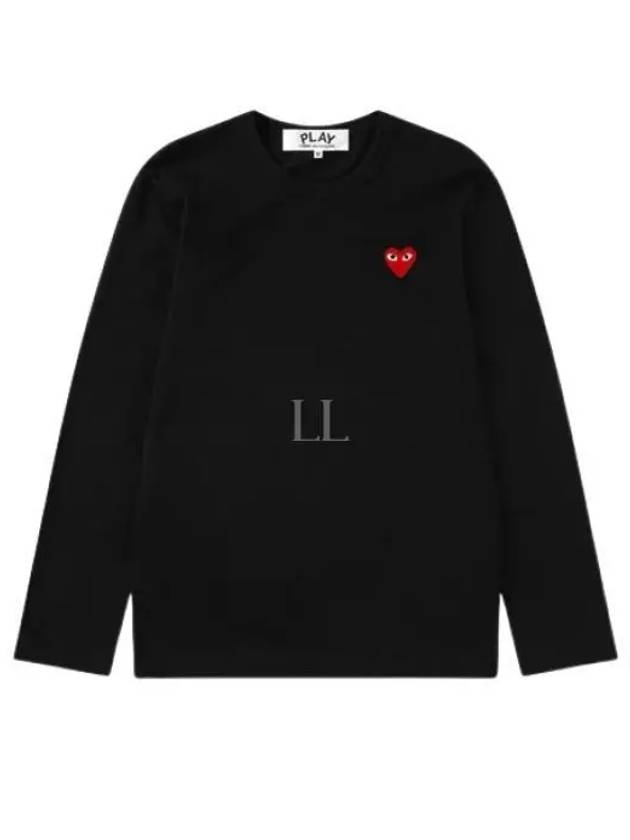 Red Heart Wappen Long-Sleeve T-Shirt Black  P1 T118 1 - COMME DES GARCONS - BALAAN 2