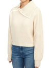 La Maille Vega Asymmetric Mock Neck Wool Knit Top Light Beige - JACQUEMUS - BALAAN 6