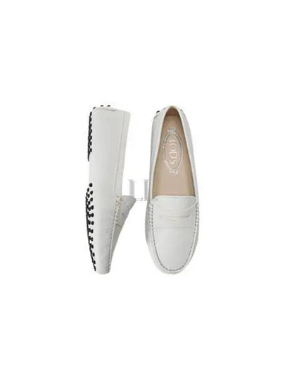 Women's Gommino Leather Driving Shoes White - TOD'S - BALAAN 2