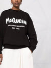 Graffiti Logo Sweatshirt Black - ALEXANDER MCQUEEN - BALAAN 3