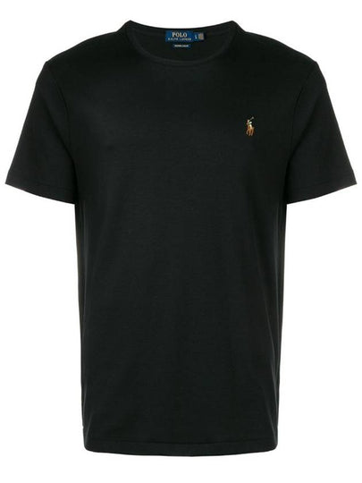 Embroidered Logo Pony Short Sleeve T-Shirt Black - POLO RALPH LAUREN - BALAAN 2