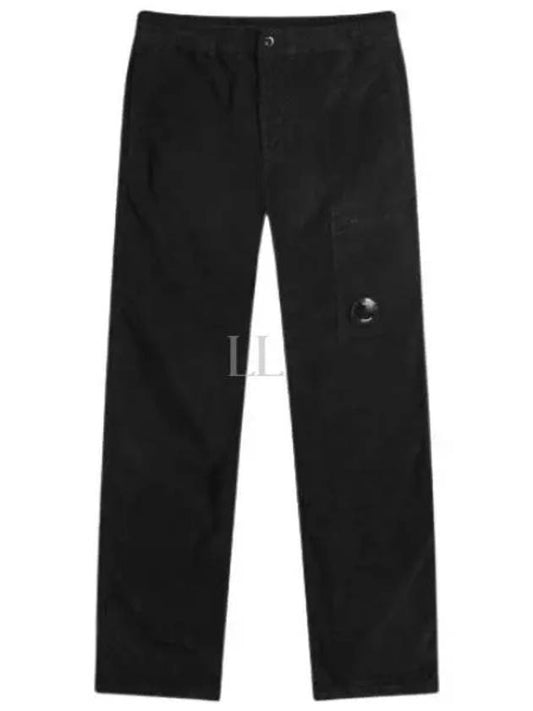 Corduroy Lens Cargo Straight Pants Black - CP COMPANY - BALAAN 2