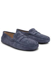 Gommino Suede Driving Shoes Blue - TOD'S - BALAAN 3