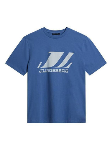 Parcy Logo Short Sleeve T-Shirt Bijou Blue - J.LINDEBERG - BALAAN 1