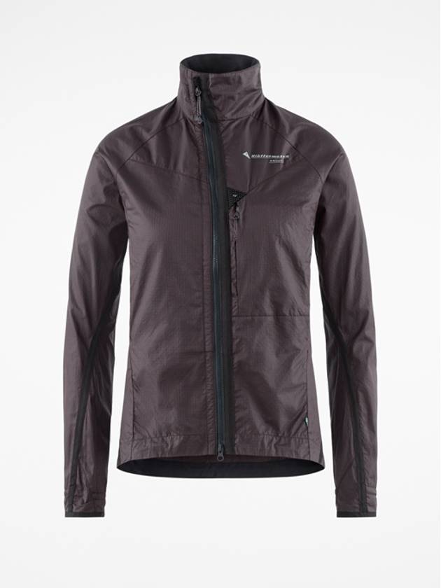 Women's Ansur Windproof Zip-Up Jacket Raven Burnt - KLATTERMUSEN - BALAAN 2