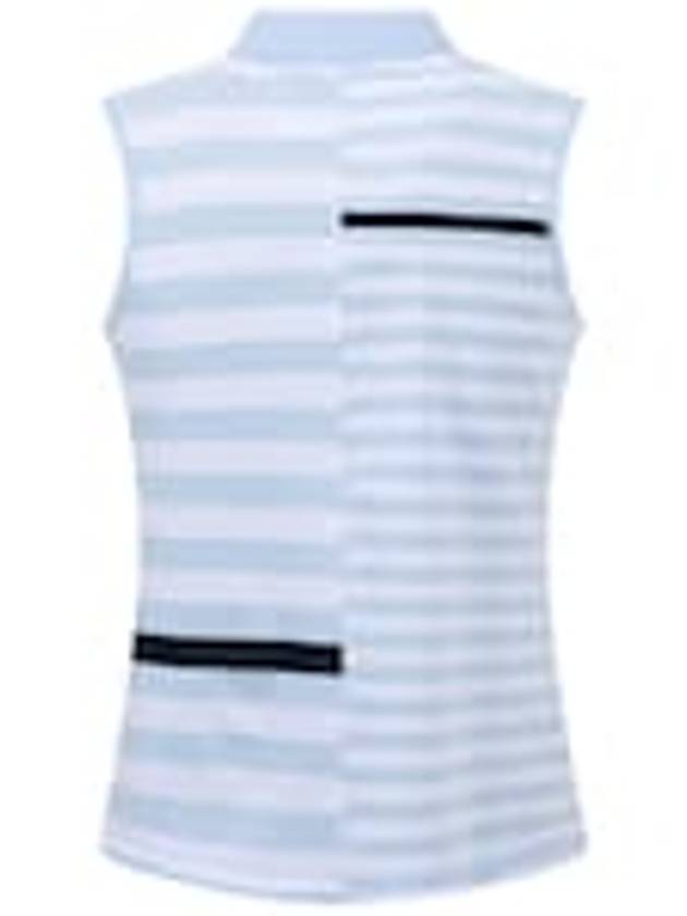 Women's Bold Stripe Tech Jersey Polo Sleeveless Sky - G/FORE - BALAAN 7