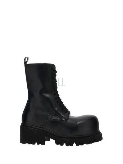 Stomper Leather Combat Boots Black - BALENCIAGA - BALAAN 2