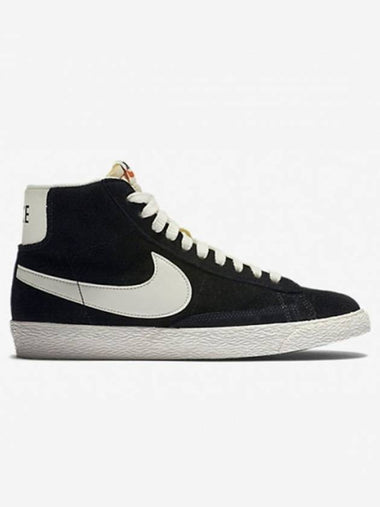 01518171014Blazer Mid Suede VintageBlack White - NIKE - BALAAN 1