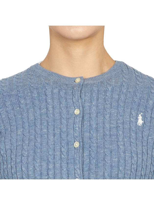 Kids Cable 313543047044 BLUE HTR Cardigan Adults can wear - POLO RALPH LAUREN - BALAAN 7