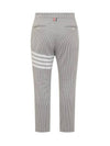 Seersucker Loopback 4 Button Vent Straight Pants Light Grey - THOM BROWNE - BALAAN 3