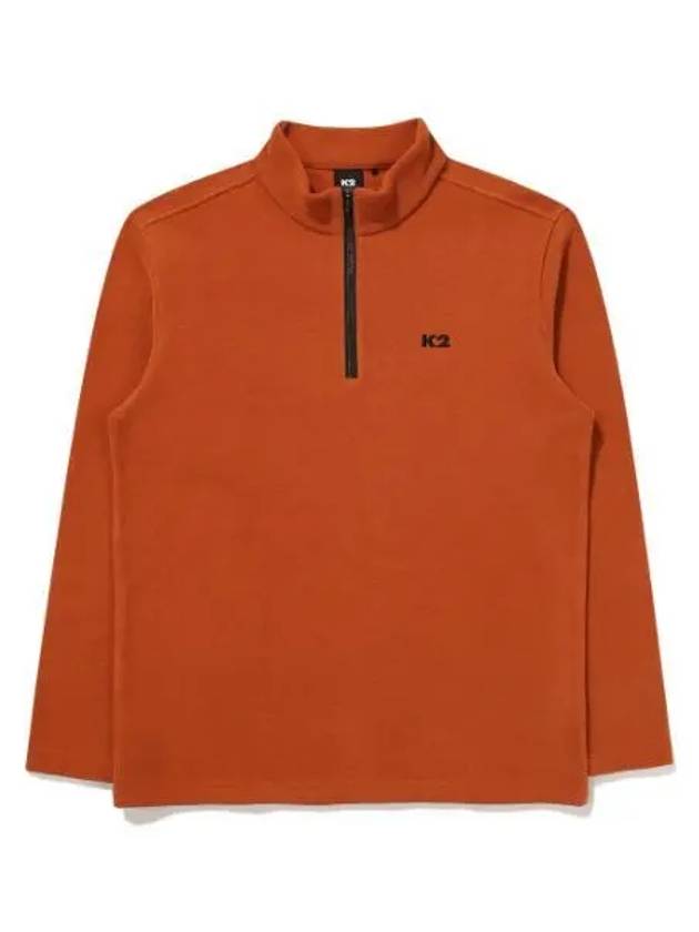 K2 FLYHIKE Thermal Fleece Zip Up T Shirt Burnt Orange - KATE - BALAAN 1