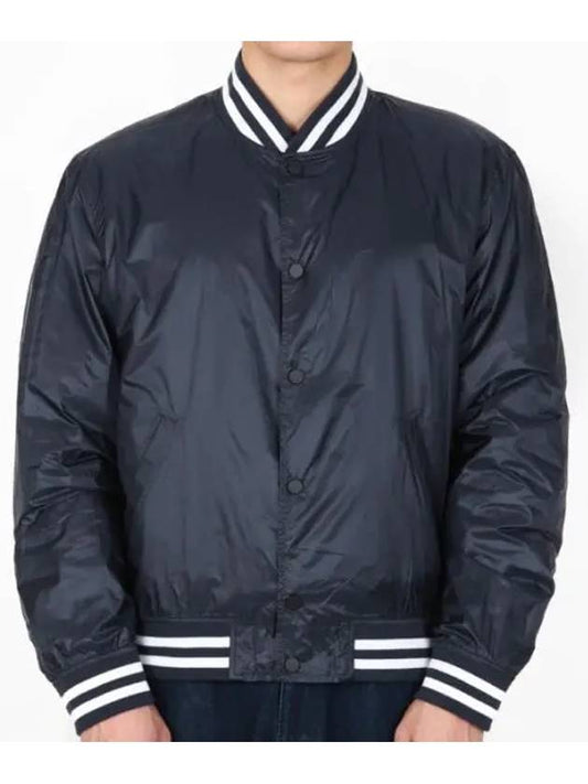 Nylon Varsity Bomber Jacket Navy - THEORY - BALAAN 2