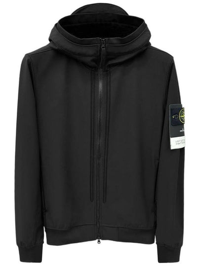 Wappen Patch Soft Shell Hooded Jacket Black - STONE ISLAND - BALAAN 2