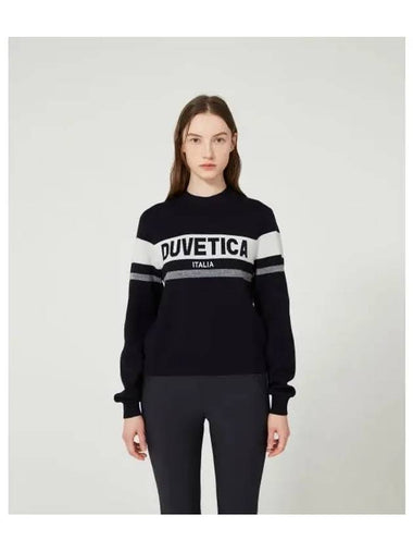 Arsoli W dark navy women s knit - DUVETICA - BALAAN 1