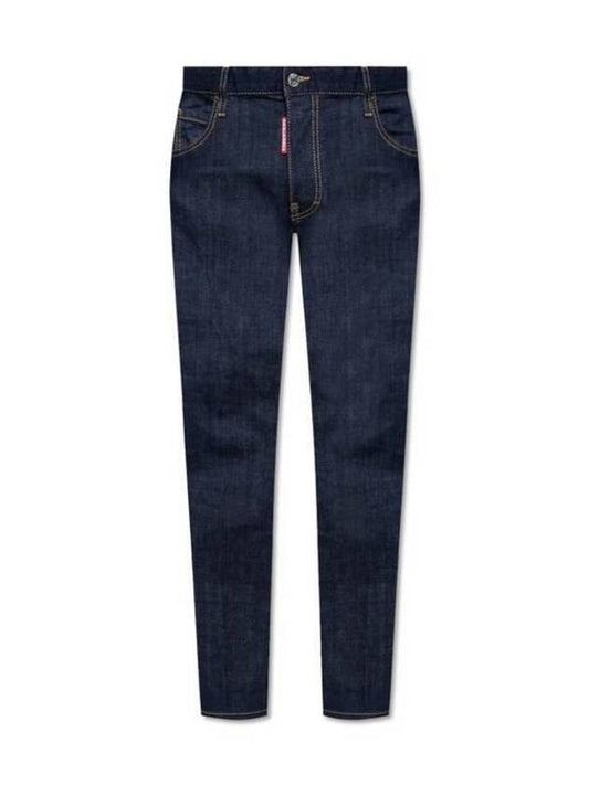 Dark Rinse Wash Skater Denim Jeans Blue - DSQUARED2 - BALAAN 2